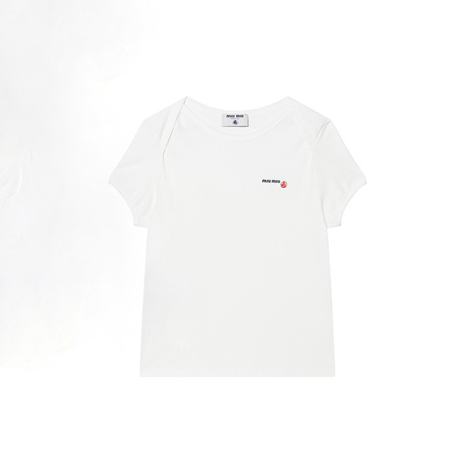 9A+ quality miu miu petit bateau collaboration t-shirt